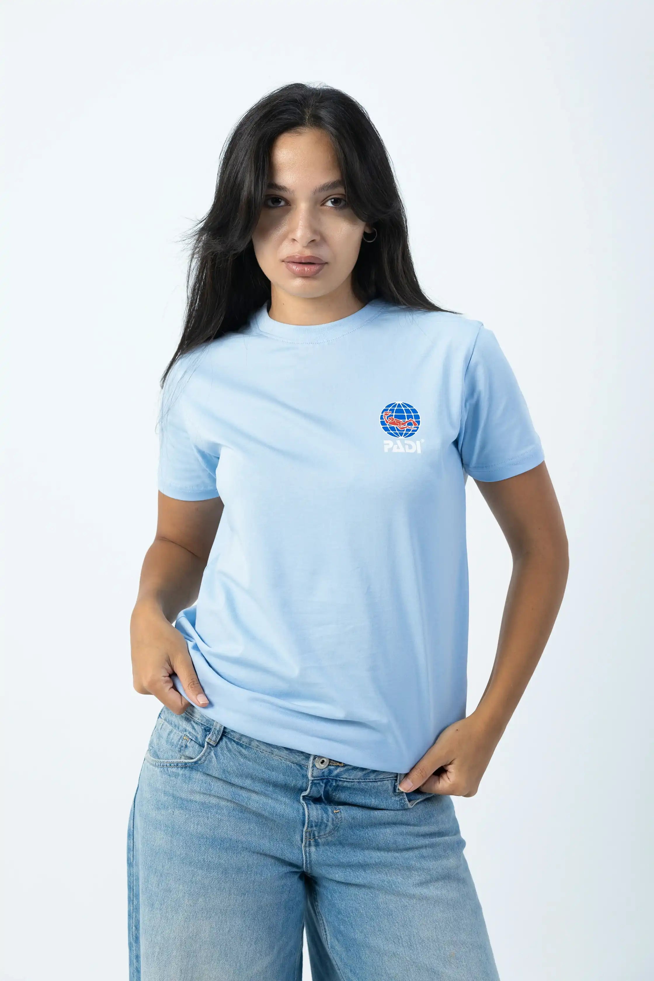 PADI “Evolution Of Scuba Diver” T-Shirt – Baby Blue