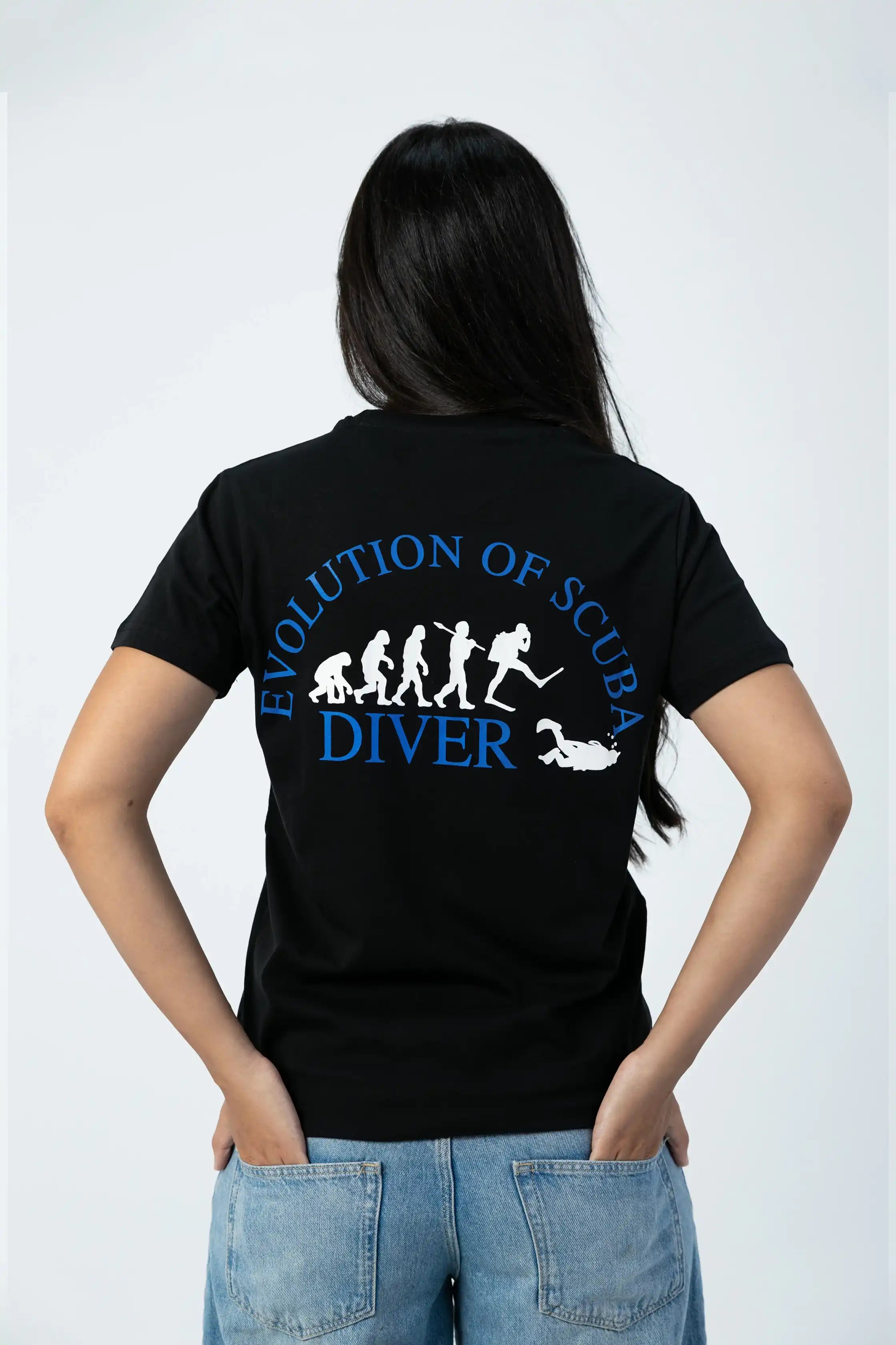 PADI “Evolution Of Scuba Diver” T-Shirt – Black