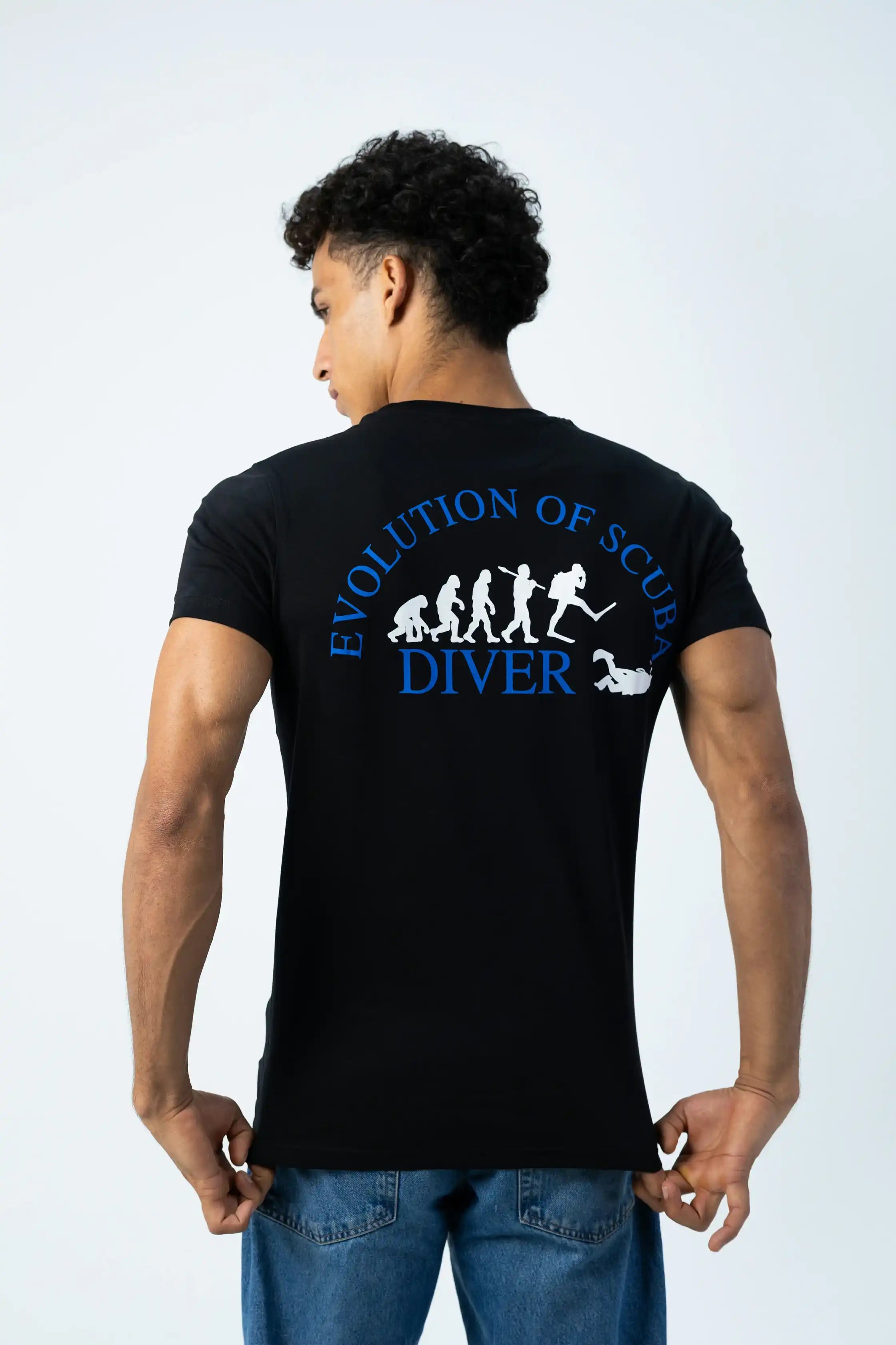 PADI “Evolution Of Scuba Diver” T-Shirt – Black