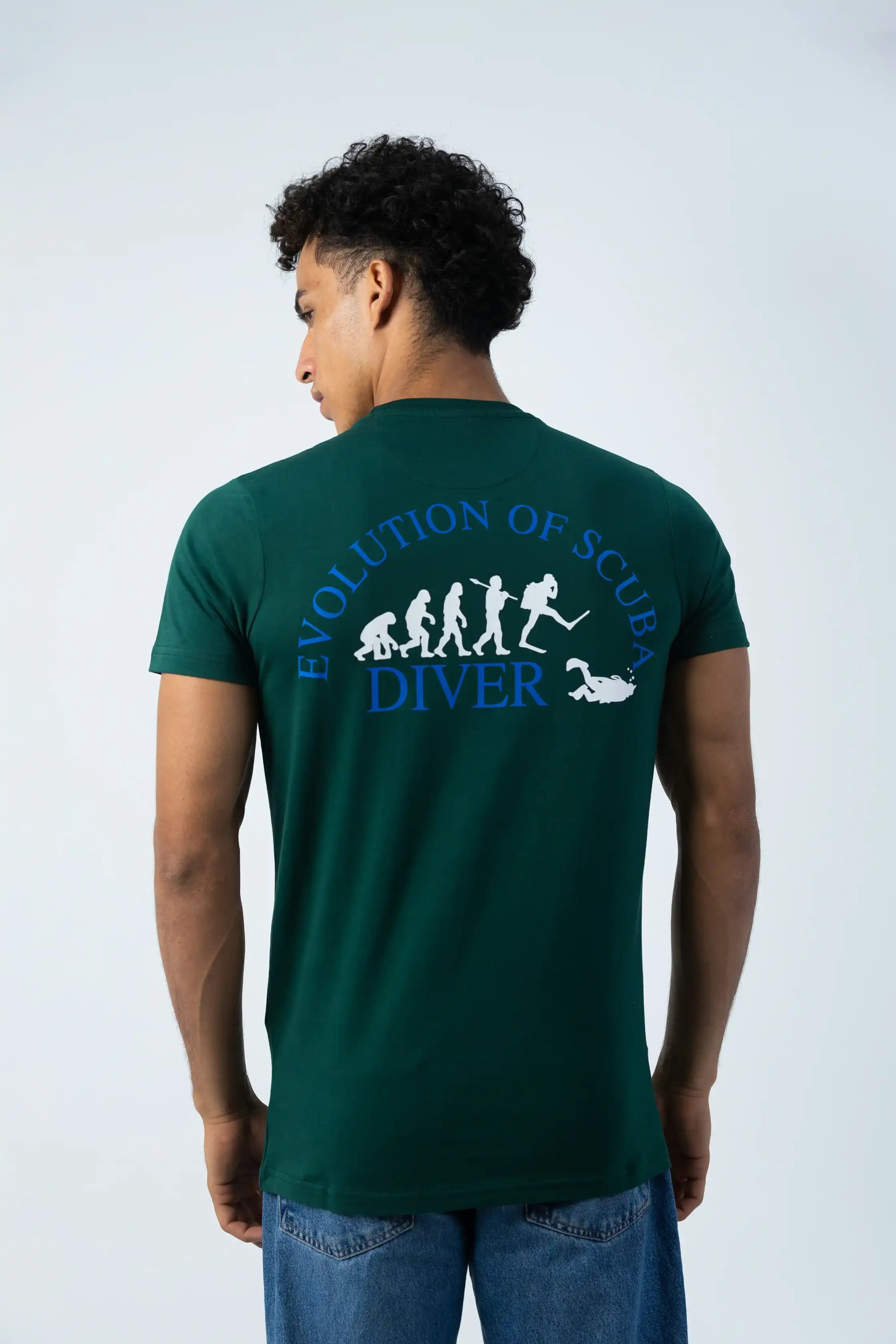 PADI “Evolution Of Scuba Diver” T-Shirt – Green