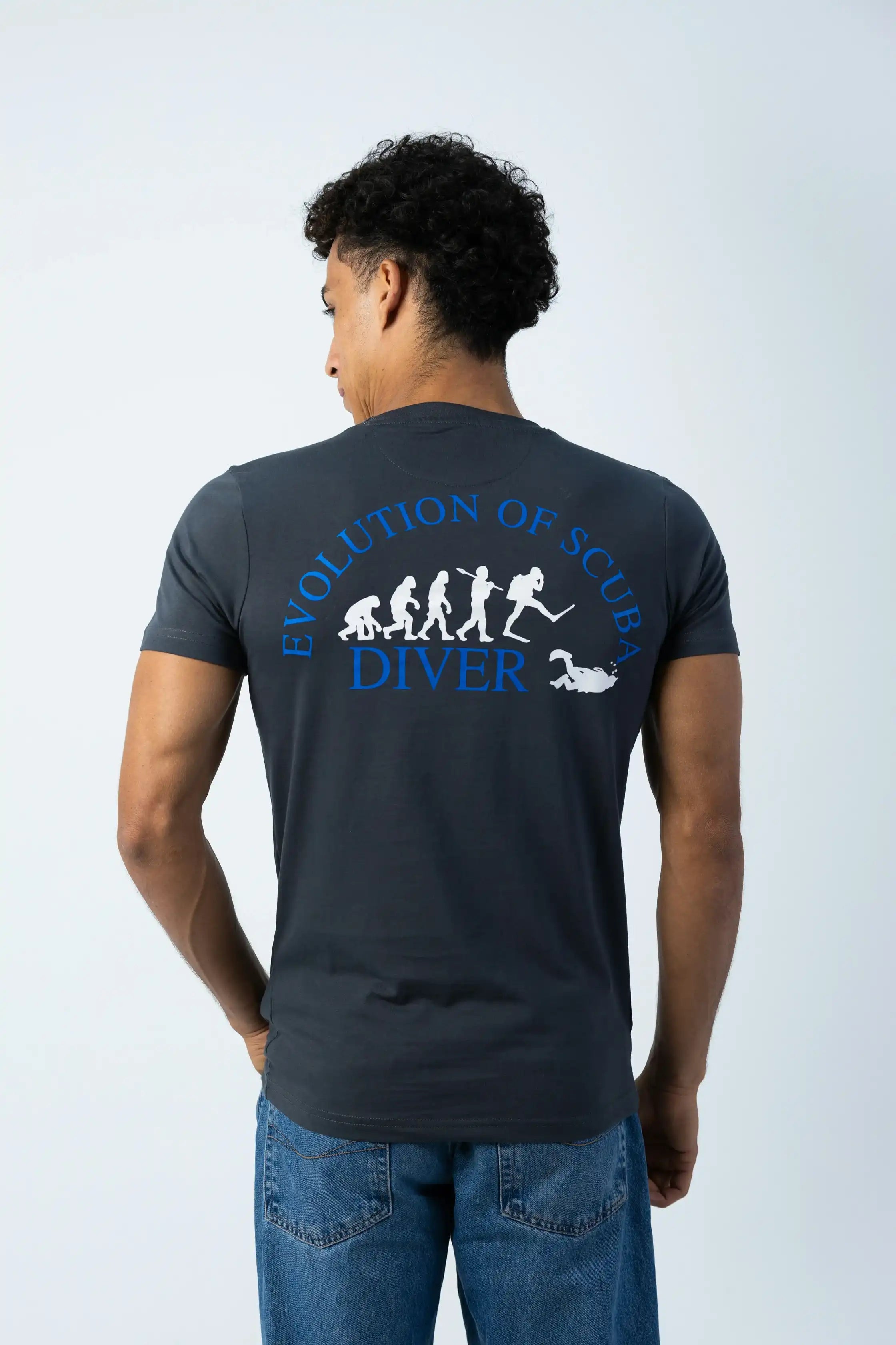 PADI “Evolution Of Scuba Diver” T-Shirt – Silver