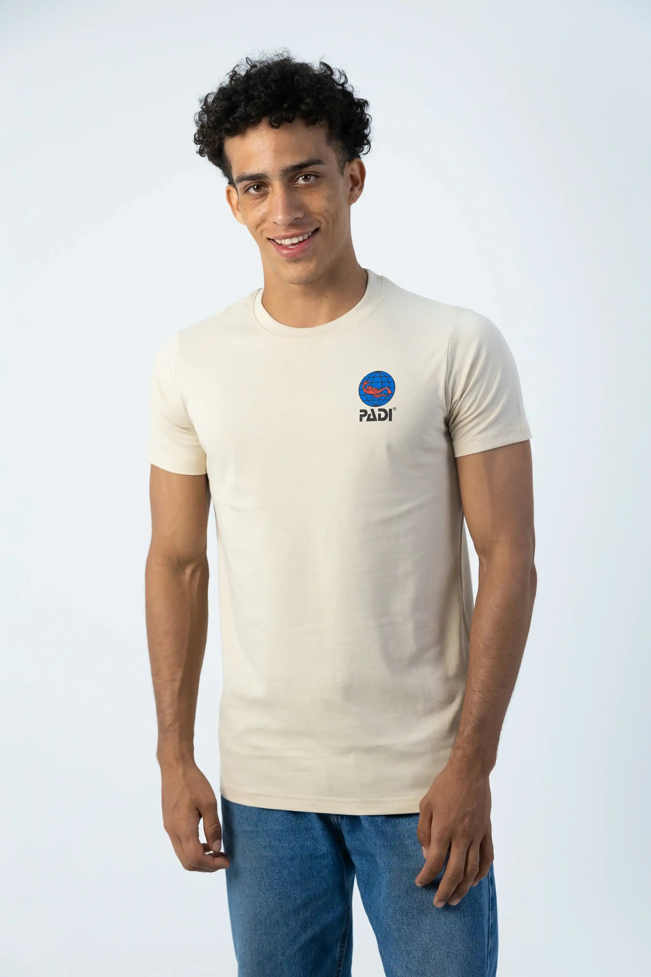 PADI “Evolution Of Scuba Diver”  T-Shirt – Beige