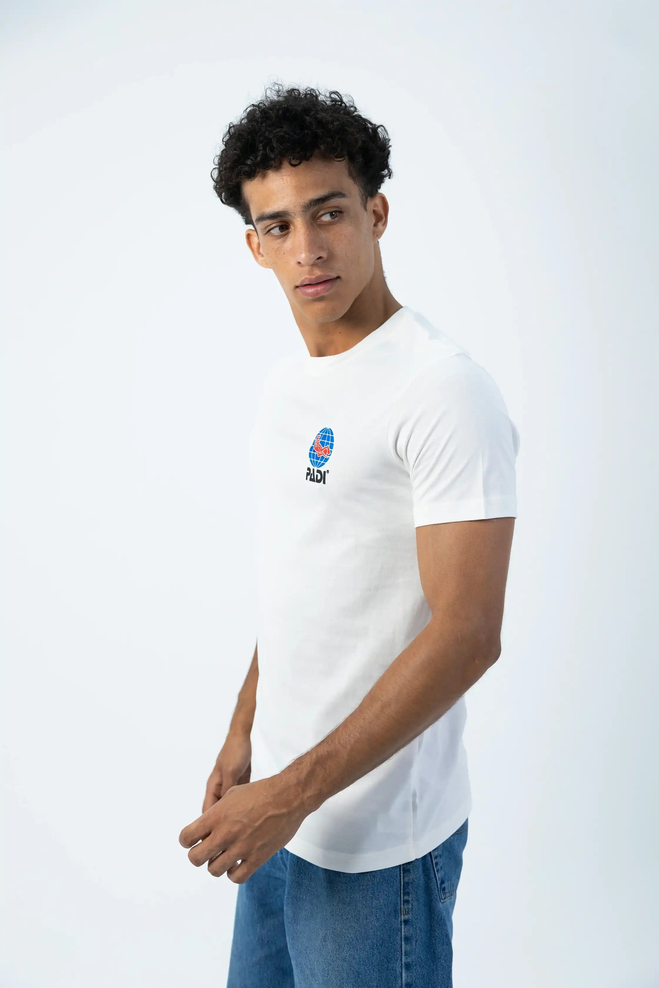 PADI Dive Torn Red X White  Flag T-Shirt – Off-White